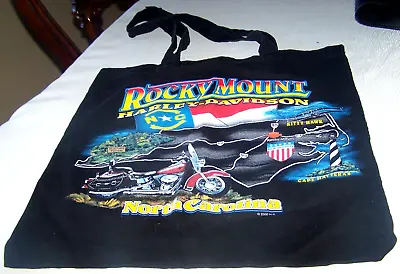 Harley Davidson Official Rocky Mountain Dealer Black Beach Type Tote Bag • $29.99