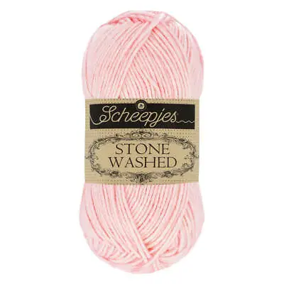 £5.35 • Buy Scheepjes Stone Washed Pink Cotton Blend Two Tone Yarn 50g - 820 Rose Quartz