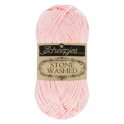 £5.35 • Buy Scheepjes Stone Washed Pink Cotton Blend Two Tone Yarn 50g - 820 Rose Quartz