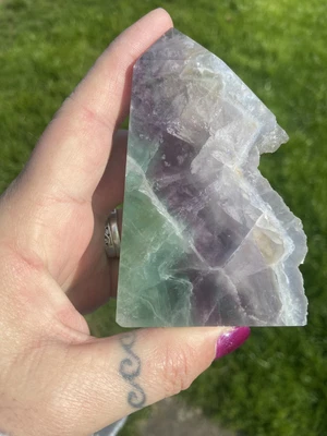 £21 • Buy Crystal Tower Rainbow Fluorite Semi Polished Tower