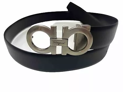 Salvatore Ferragamo Gancini Black Reversible Belt • $199.90