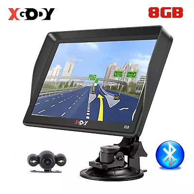 XGODY 9'' Portable GPS Navigation AV-IN 8GB For Car With Sunshade Reverse Camera • $136.56