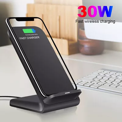 30W Wireless Charger Fast Charging Dock For Samsung Galaxy S24 S23 S22 Note20 10 • $15.78