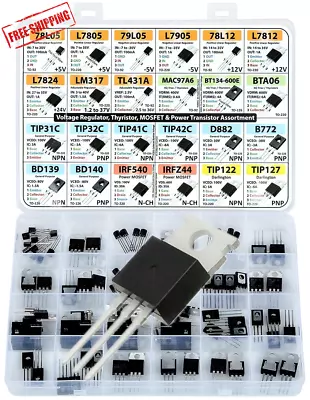 Power Transistor Mosfet Thyristor And Voltage Regulator Assortment Kit 82 Pcs • $30.86