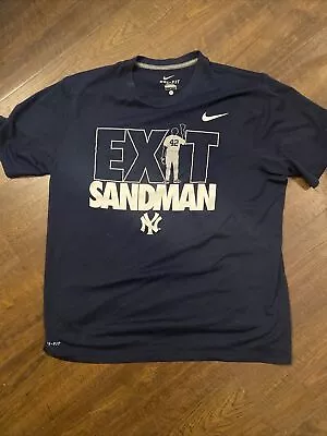 Mariano Rivera NY Yankees Nike Men's  Exit Sandman  T-Shirt Navy Blue • Large • $15