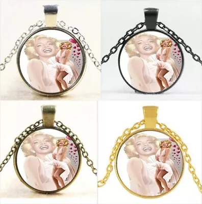 Marilyn Monroe Duo Image Bronze Silver Gold Pendant Charm Necklace Free Gift Bag • $13.99