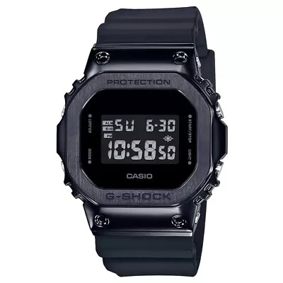 G-Shock Black Metal Stainless Steel Case Resin Band Watch GShock GM-5600B-1 • $269.10