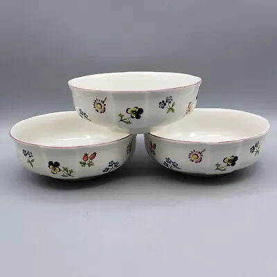 Villeroy & Boch Petite Fleur Soup Cereal Bowl QTY 3 Porcelain Dainty Flowers • $45