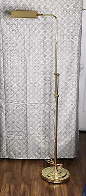 Vintage Brass Tone Mid Century Modern Floor Lamp Adjustable Pharmacy 40 -57  EUC • $156