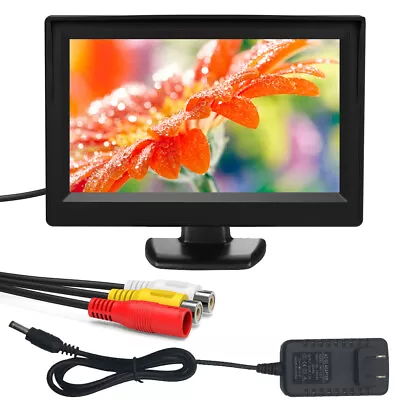 5  Inch LCD CCTV Monitor HD Display Screen W/ AV Input For Home Security Camera • £27.11