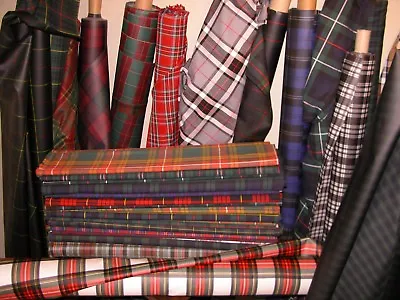 Authentic Tartan Fabric Heavy Polyester Viscose Drapes Kilts Soft Furnishings  • £24.50