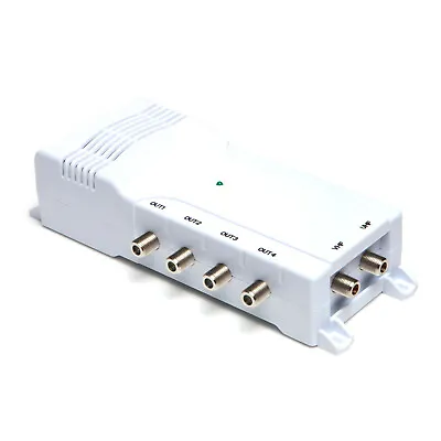 Antiference 4 Way Indoor Aerial TV Splitter Amplifier IR Remote Link 4 X 8dB Out • £28.99