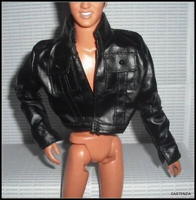 Top Ken Doll Mattel Elvis Presley Faux Leather Black Jacket Coat Accessory • $17.89