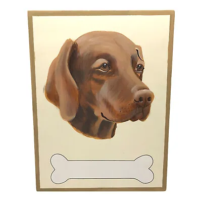 VIZSLA Dog Sign Wood Wall Hanging Plaque Puppy Bone Home Decor 8x6” NEW • $4.20