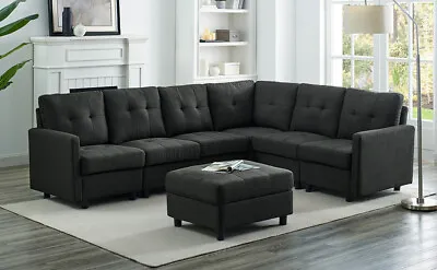 Modular Sectional Sofa DLY Couch Modern Fabric Upholstered Sofa Living Room • $125.99