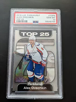 $199.99 • Buy 2016 Upper Deck Parkhurst Alex Ovechkin #TOP4 PSA 10 GEM MINT Top 25 NHL HOF