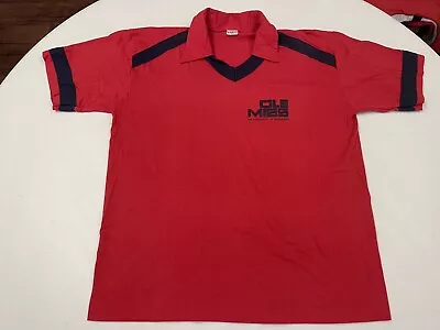 VINTAGE 80s Ole Miss Rebels Champion Thin Polo Collared Shirt Size XL • $29.95