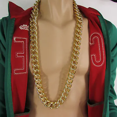 Men Chunky Metal Thick Chain Bold Link Long Fashion Necklace Gold Color Gangster • $25.99