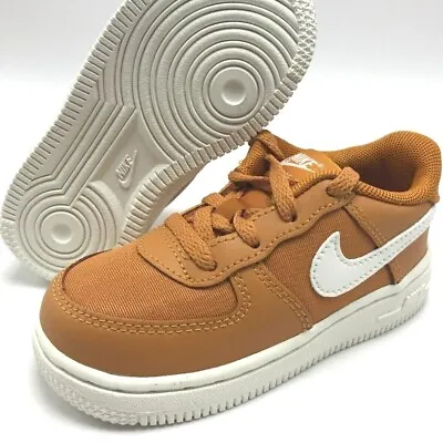 *NEW* TODDLER KIDS Nike Air Force 1 LV8 2 (TD) Brown / White (DX1886 800) • $56.11