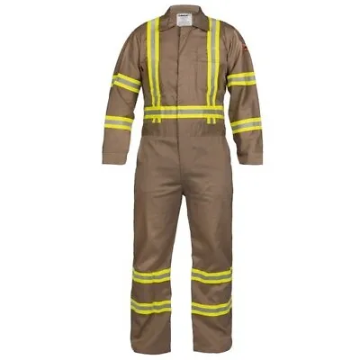 LAKELAND FR- 7oz. FLAME RESISTANT COTTON COVERALL W/ REFLECTIVE TRIM • $125