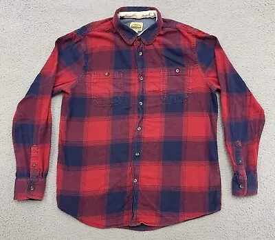 Roebuck Shirt Mens XLT Red Buffalo Plaid Flannel Button Up Lumberjack Outdoors • $18.88