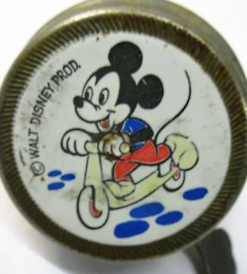 Unusual 1950's German Reich MICKEY MOUSE BELL Bicycle Scooter Tricycle Disney * • £48.65