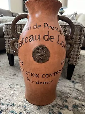 Chateau De Loire Store Vintage French Wine Pottery Jar Floor Vase Art • $500