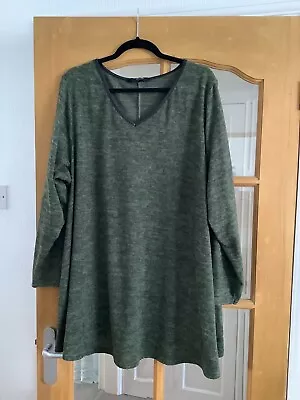 Green Longline Top Tunic Style Size 22/24 By Yours • £3.20