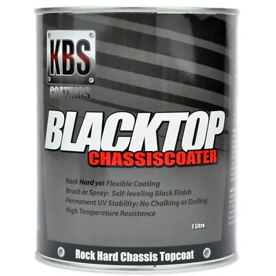 KBS Coatings - Blacktop Chassis Paint 1L Gloss Flexible Permanent UV Stability • $122.98