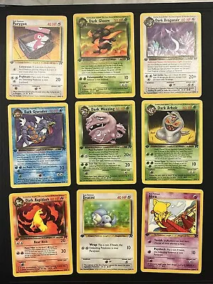Lot Of 15 Pokémon Cards 1st Edition Team Rocket Vintage Non Holo Rare UC & C • $0.99