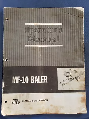 Massey Ferguson MF-10 Baler Operator's Manual - 1975 • $9.99