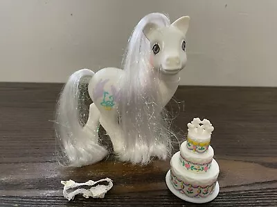 MLP My Little Pony Ponies G1 Vintage Wedding Pony Bride W/Cake Accessory • $30