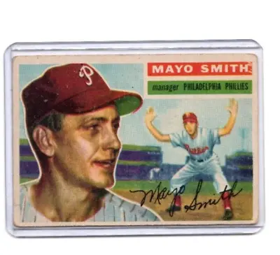 1956 Topps Mayo Smith Card #60 Philadelphia Phillies  LOW GRADE VINTAGE • $3.99