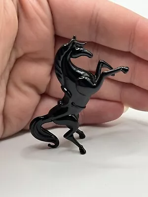 Vintage Murano Glass Miniature Crafted Black Horse Figurine Ornament • $30