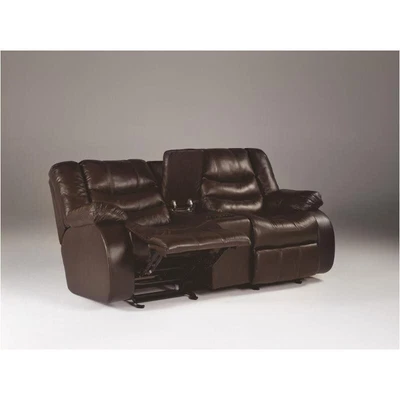 $450 • Buy Signature Design By Ashley Revolution-Burgundy Leather Power Reclining Loveseat