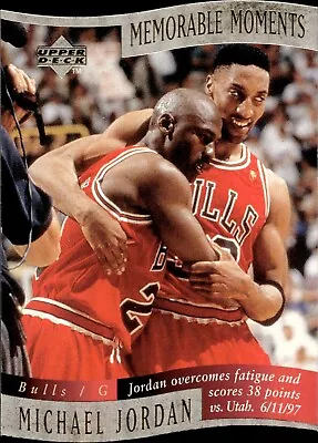 1998 Michael Jordan Pippen #1 Upper Deck Memorable Moments Die-Cut Chicago Bulls • $10