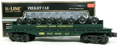 K-Line K661-7503 Kennecott Copper Corporation Classic Flat Car With 8 Wheel Sets • $69.99