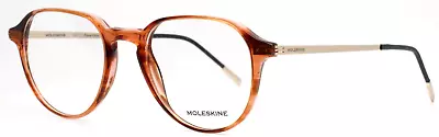 MOLESKINE MO1110 49 Brown Unisex Round Full Rim Eyeglasses 48-20-148 B:42 • $45.99