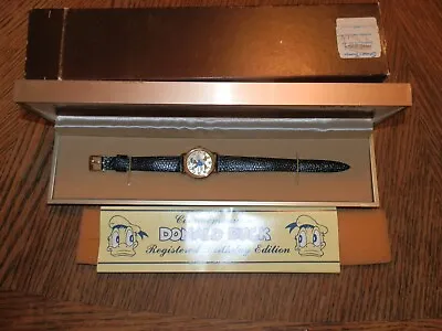 Donald Duck Birthday Commemorative Edition Watch Bradley Disney FEMALE Leather • $89.99