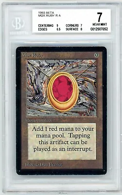 Mox Ruby Limited Edition Beta # 265 Magic The Gathering BGS 7! • $11989.99
