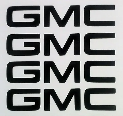 2.625  Gmc Black Wheel Rim Center Cap Logo Aftermarket Oem Decal Sticker Set • $14.50
