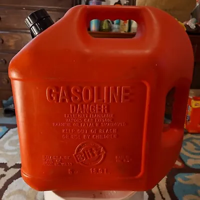 Vintage Pre Ban BLITZ 6 GALLON VENTED GAS CAN Fuel Container 50841 USA 2 Handle • $50