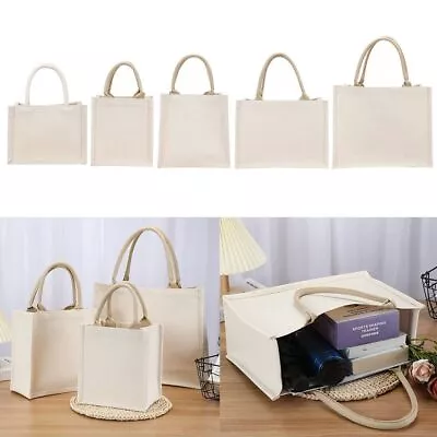 Foldable Canvas Bag DIY Hand Drawn Shopping Bag Reusable Handbag • $14.01