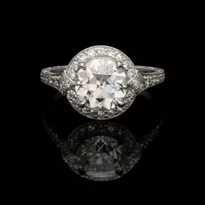 4Ct Simulated Simulated Diamond Stylish Halo Engagement Ring White Gold Plated • £107.99