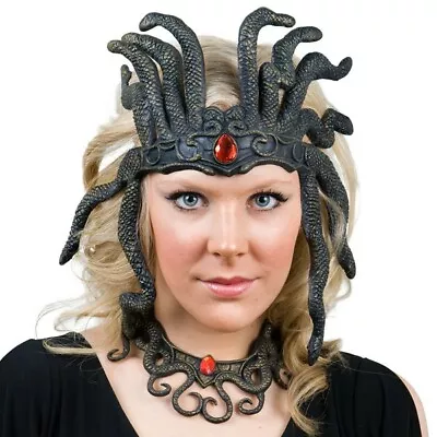 Medusa Headdress Headpiece & Matching Necklace Greek Mythology Costume Accessory • $20