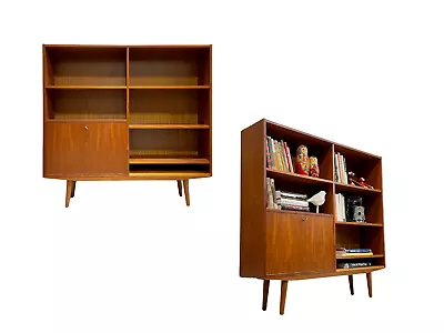 Large Mid Century Modern TEAK Danish BOOKCASE / BAR C. 1960’s • $2500