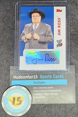 Jim Ross 2009 Topps WWE Authentic Autograph Auto Announcer AEW • $119.99