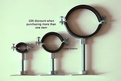 £5.45 • Buy 15-300mm Rubber Lined Pipe Clip Munsen Ring,flue Clamp,munson Ring,pipe Bracket,