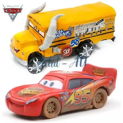 Disney Pixar Cars 3 Crash Party Miss Fritter Lighting McQueen Diecast Model Toys • $23.39