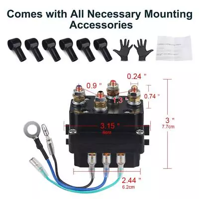 12V Solenoid Relay Contactor Winch Rocker Switch Thumb Kit For ATV UTV Warn • $29.99